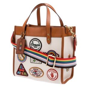 Coach Field Tote 22 Pride Patch Bag NWOT